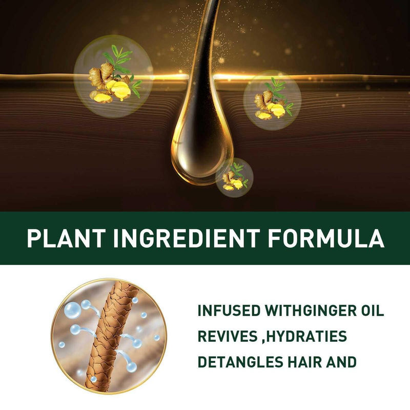 Ginger Hair Shampoo Anti Dandruff Anti-Itching Cleansing Control Nourishing X4W3