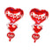 Wedding Favors I LOVE YOU Valentine's Day Aluminum Foil Balloon String of Heart