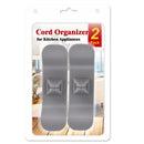 2x 2 Leaves Storage Cable Holder Cord Wrapper for Blender Air Fryer (Grey) Newly