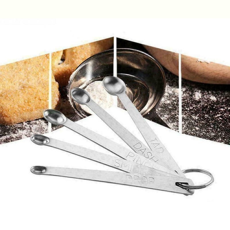 11.5*1.5cm Measuring Spoons Steel Mini Set Smidgen Pinch Dash J5Q6 ZAA 5 J5V2