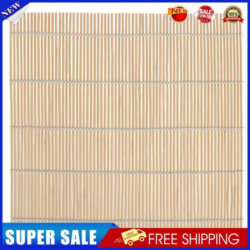 Bamboo Non-stick Sushi Rolling Mats Rice Paddles Roller Sushi Tool (White)