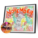 5D DIY Bear Monthly Full Round Drill Mosaic Diamond Painting Home Decorations