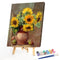 Sunflower Oil Paint By Numbers DIY Handpainted on Canvas Wall Art Picture Crafts