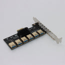 PCI-E Riser Card 1 to 6 USB 3.0 Multiplier Hub BTC Mining Expansion Card UK