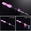 Emergency Lighting Glow Crochet Hook Sewing Tools USB Charging Knitting Needles