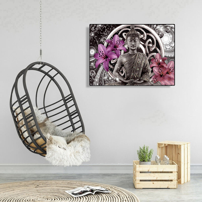 Buddha Oil Paint by Numbers Hand Painted Frameless Picture Home Wall Ornament