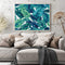 Tropical Leaves Oil Paint By Numbers Kit DIY Handpainted on Canvas Wall Art
