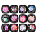 12 Bottles Glitter Nail Gel Polish Sequins Soak Off Salon Makeup Decor