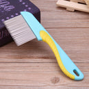 Stainless Steel Dog Dense Teeth Comb Pet Massage Grooming Silicone Handle