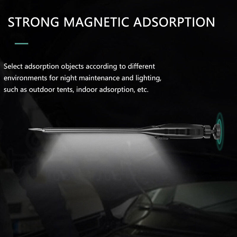 LED Work Light USB Rechargeable Outdoor Handheld Flashlight Stepless Dimming COB