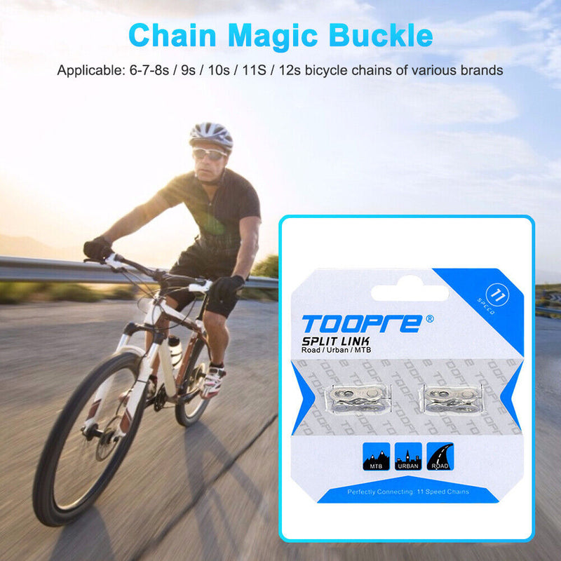 TOOPRE 2 Pairs Bicycle Chain Link Connector Joints MTB Bike Quick Master Li