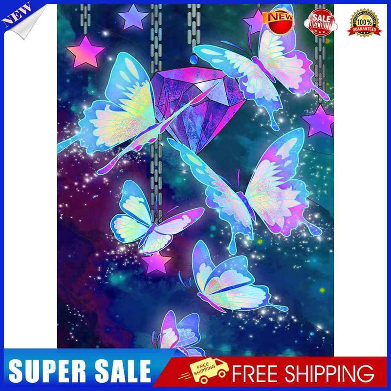 #A 5D DIY Diamond Painting Kits Star Butterflies Full Square Drill Wall Mosaic A