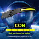 Sensor COB LED Headlamp Waterproof Outdoor Riding Camping Headlight (Black)