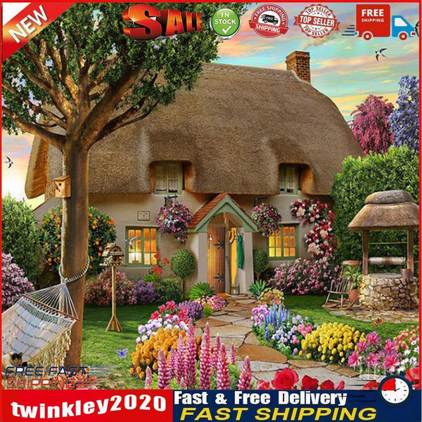Garden Cottage 5D Diamond DIY Painting Craft Kit Home Decor Newly