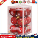12pcs Christmas Decorative Ball Set Tree Pendant Balls Ornaments (Red) Newly