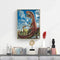 DIY Digital Oil Painting Kit Coded Hand Painted Picture Dinosaur Acrylic Paint