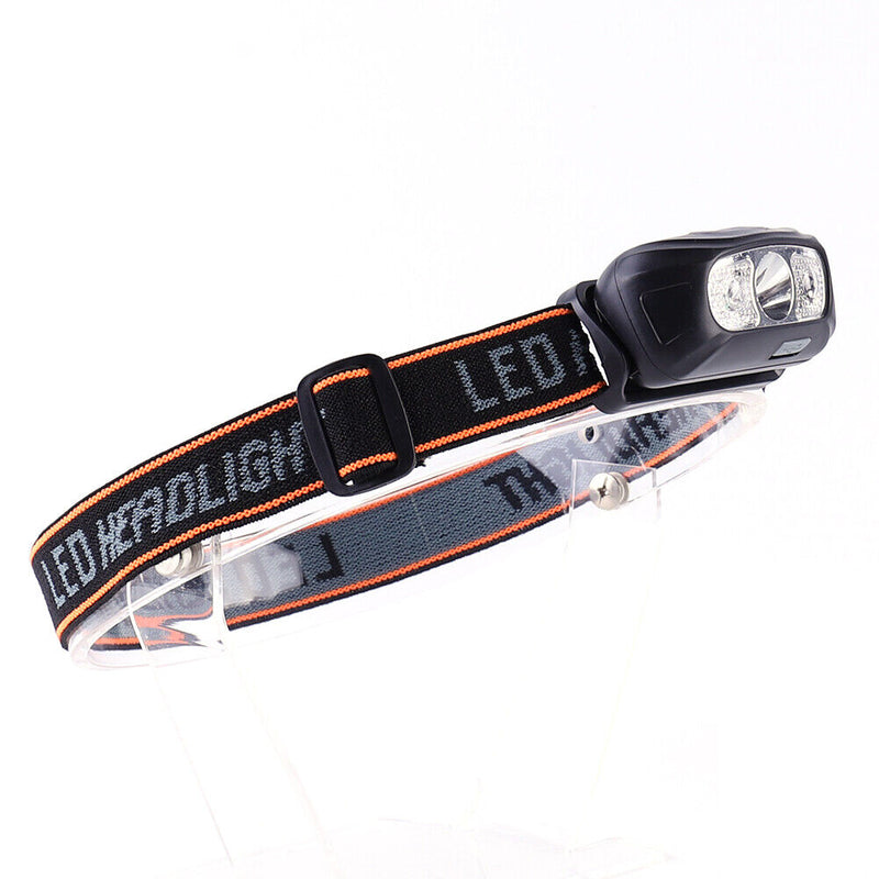 XPE LED Headlamp Wave Induction IPX4 Waterproof 300lm 2 Modes Outdoor Headl