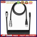 Coil Type-C USB Mechanical Keyboard Aviator Desktop Computer Aviation Connector