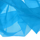 Solid Color Window Curtain Flower Pattern Sheer Voile Tulle Valance Blue