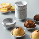 100pcs/Set Disposable Aluminum Foil Tart Pan Mini Pot Bake Plate Pie Tin T7N0