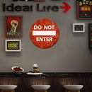 Do Not Enter Round Metal Plate Tin Sign Plaque for Bar Pub Club Cafe Poster