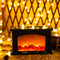 LED Fireplace Lantern Lamps Living Room Flame Christmas Night Light (A) Newly