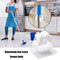 Self-Adhesive Wall Mounted Mop Clip Holder Seamless Hanging Bracket (White)