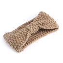 Fashion Baby Knit Crochet Bow Headband Warm Headband Child Headwear(Khaki)