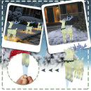 Christmas Light Deer Ornament Decor Light-Up Deer With Scarf Holiday Decor`