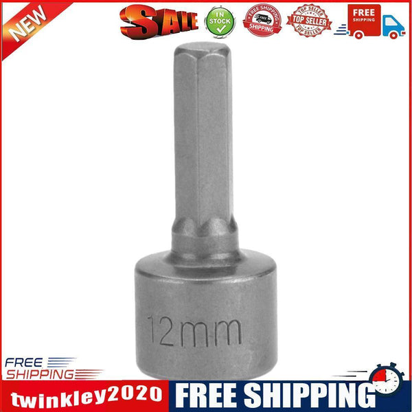 Six Angle Hex Socket Nut Driver Sleeve Nuts Nozzle Drill Bit Adapter (12mm)