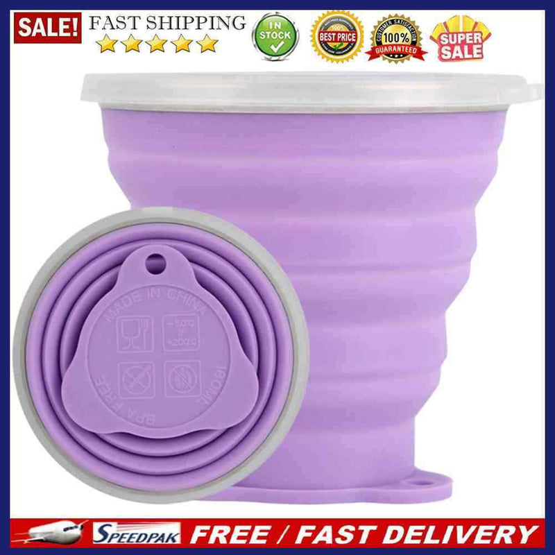Foldable Silicone Cup Outdoor Camping Drinking Mug 270mL Collapsible Water Cups