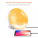 Digital Alarm Clock Sunrise Sunset for Snooze Sleeping 7 Sounds Colorful Lamp