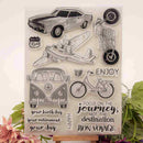 Transportation Train Car Transparent Clear Rubber Stamp S7S6 Scrapbooking L1H5