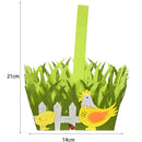 Happy Easter Egg Basket Portable Non-woven Fabric Candy Storage Bucket Tote B