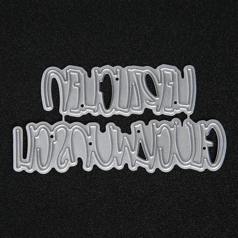 German Words Embossing Cutting Dies Carbon Steel DIY Scrapbooking Album Cards