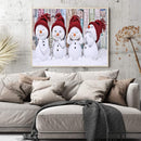 Oil Paint By Numbers Picture DIY Drawing Painting Snowman Baby Drawing on C
