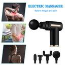 Mini Portable Fascial Gun Electric Body Massager Muscle Pain Relief (Black)