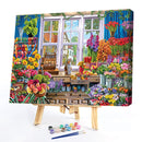 Paint By Numbers Kit DIY Flower Room Colouring Oil Art Picture Craft (B33)