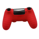 Non-slip Silicone Case Grip Cover for PS4 PS4 PRO Game Controller (Red)