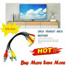 3 RCA Male Jack To 6 RCA Female Plug Splitter Audio DVD F7A3 Adapter AV R3T5