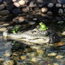 Artificial Crocodile Alligator Head Foam Floating Decoy Pond For Pool U8P7