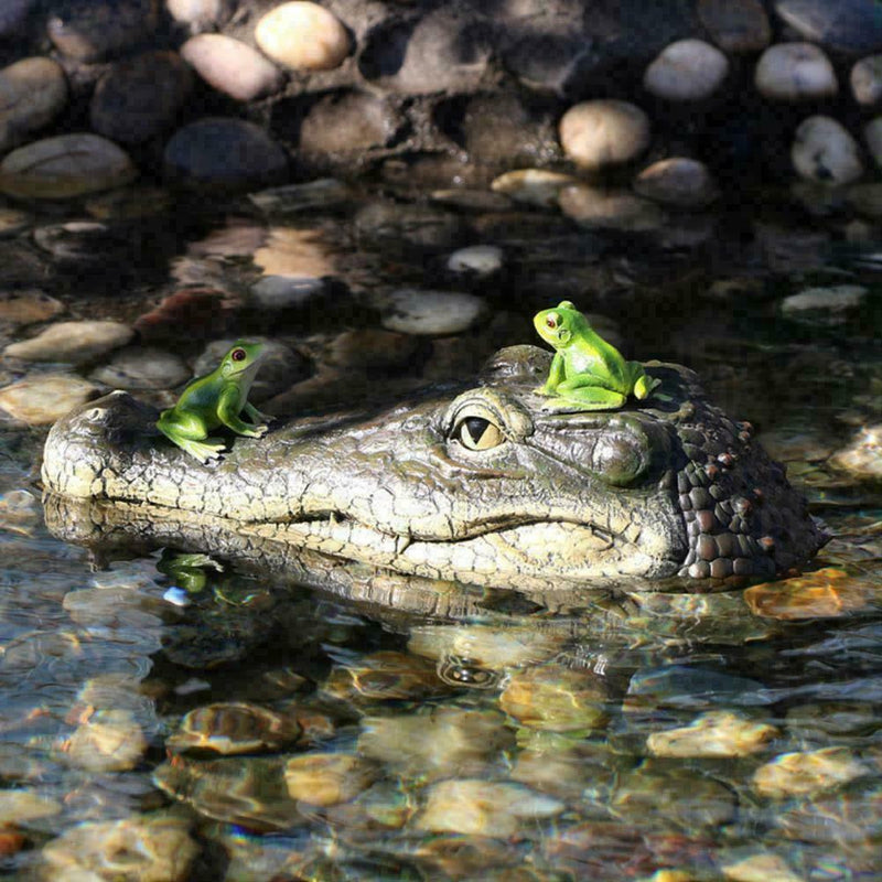 Artificial Crocodile Alligator Head Foam Floating Decoy Pond For Pool U8P7