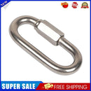 Stainless Steel Screw Lock Quick Links Chain Climbing Carabiner Hook (M4)