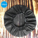100pcs Disposable Headphone Covers Non-Woven Headset Stretch Caps (Black) Newly