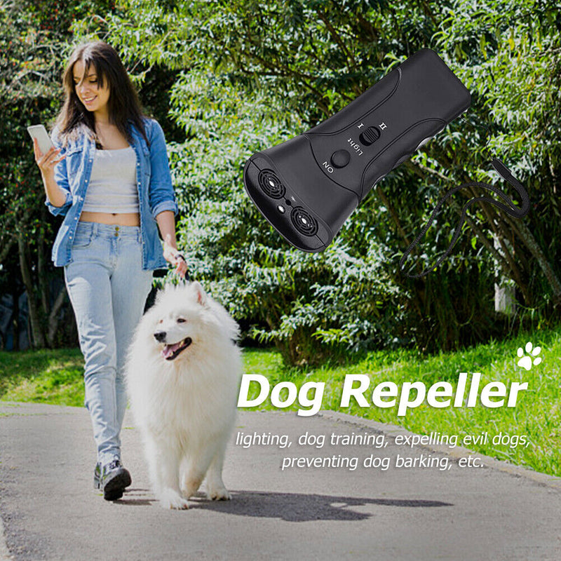 Portable Dog Repeller Anti Barking Dog Trainer with LED for Home Pet Accessories