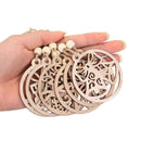 Merry Christmas Wood Chip Hanging Ornaments Christmas Decorations Xmas Tree