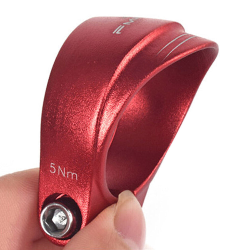 34.9mm Bicycle Saddle Seat Tube Clamp MTB Road Bike Seatpost Clamps (Red) Newly