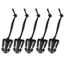 5pcs Molle Backpack Carabiner EDC Elastic Rope Webbing Fix Buckle (Black) Newly