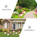 Christmas Yard Decorations Outdoor Santa Xmas Pathway Garden Stakes Set of 10