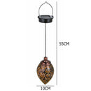 2xSolar Hanging Lights, Olive Shaped, Waterproof, Garden Metal Art LED Lamp